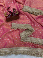 Elegant Lace Weave Saree