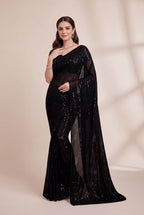 Sparkle Bollywood Georgette Saree with Bangalore Silk Blouse