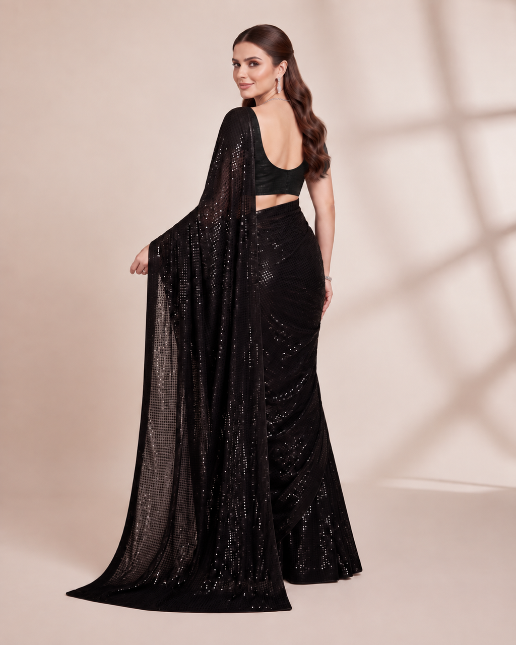 Sparkle Bollywood Georgette Saree with Bangalore Silk Blouse