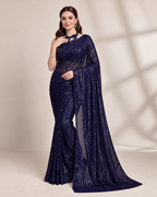 Sparkle Bollywood Georgette Saree with Bangalore Silk Blouse