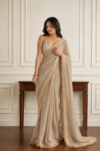 Elegant Lace Weave Saree
