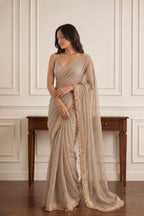 Elegant Lace Weave Saree