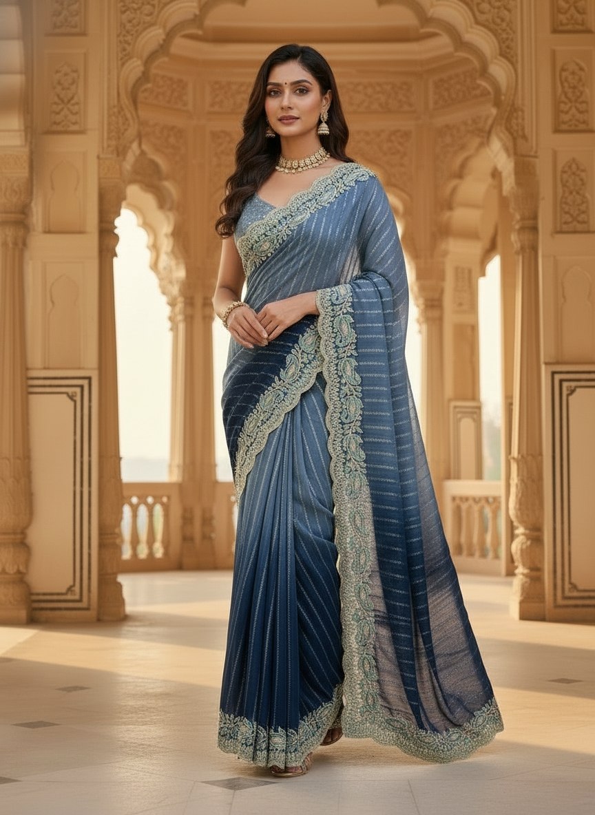 Blush Designer Party Wear Saree