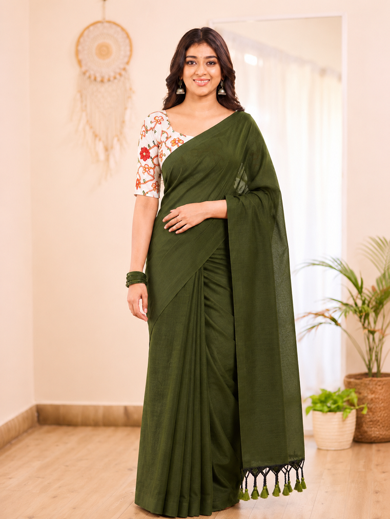 Ruby Grace Soft Cotton Saree