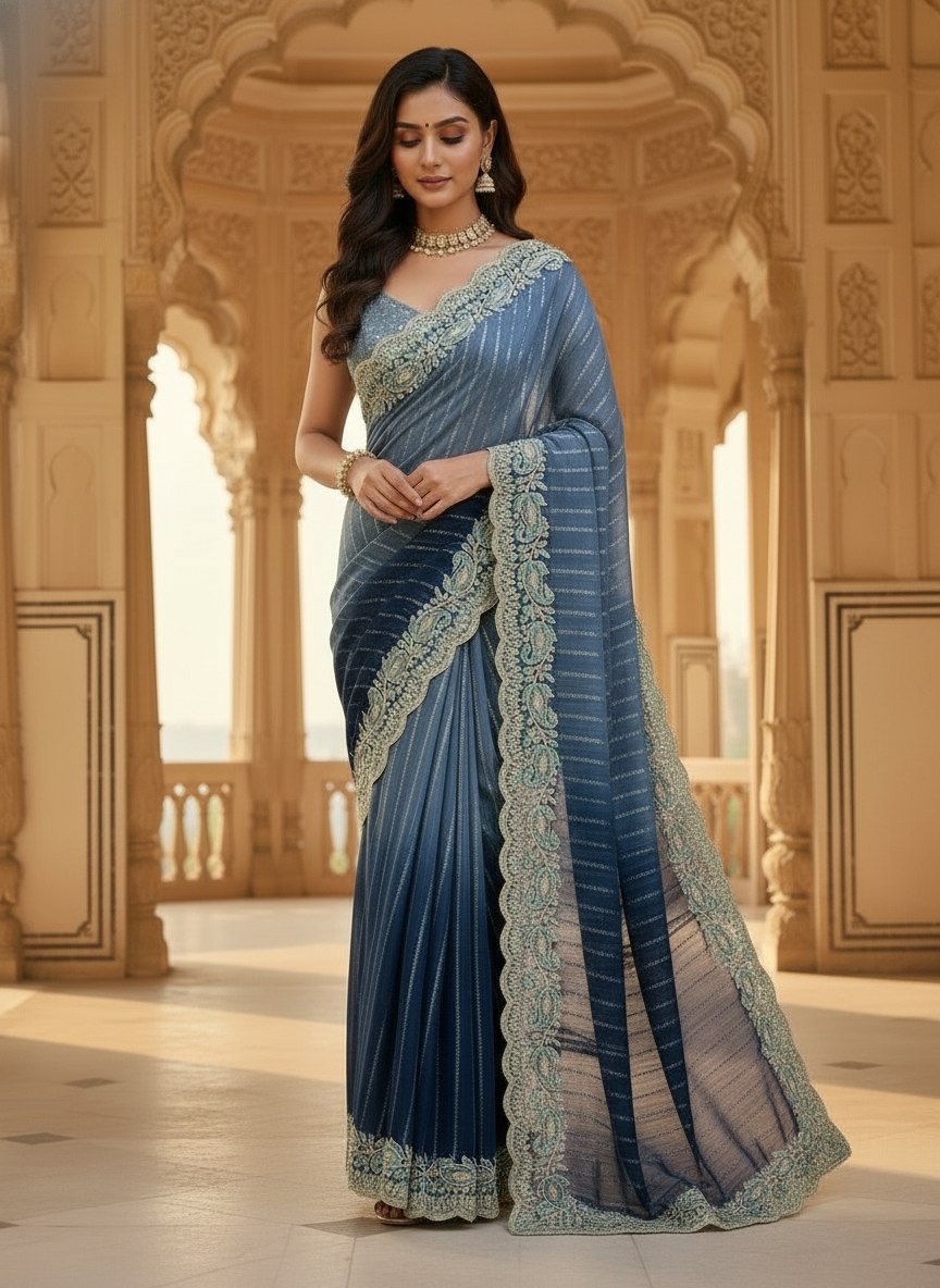 Blush Designer Party Wear Saree