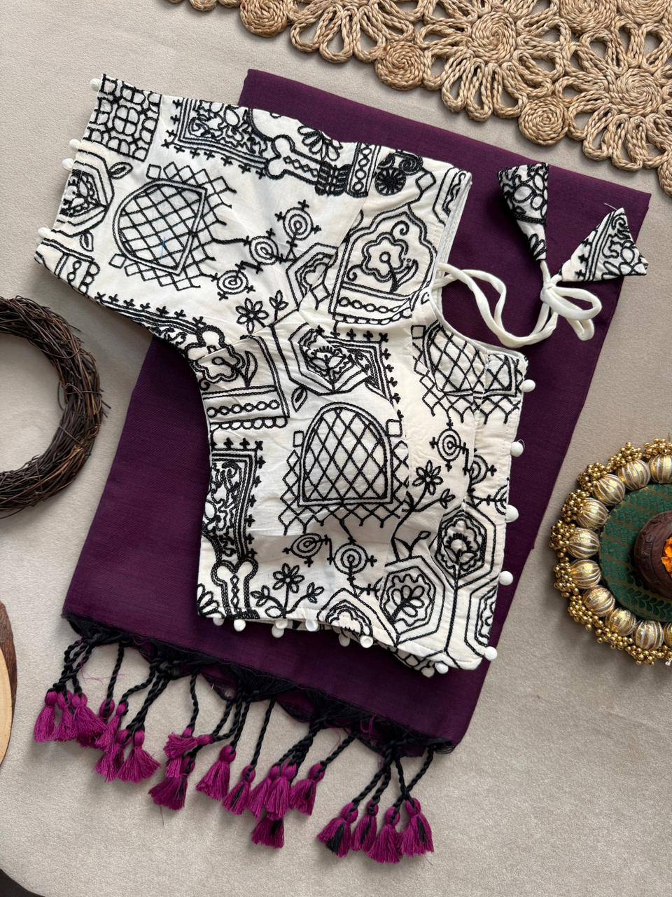 Evergreen Elegance Khadi Cotton Saree