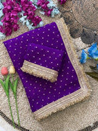 Elegant Lace Weave Saree