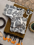Evergreen Elegance Khadi Cotton Saree