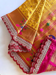 Fantastic Silk Yellow Color Saree