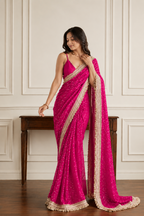 Elegant Lace Weave Saree
