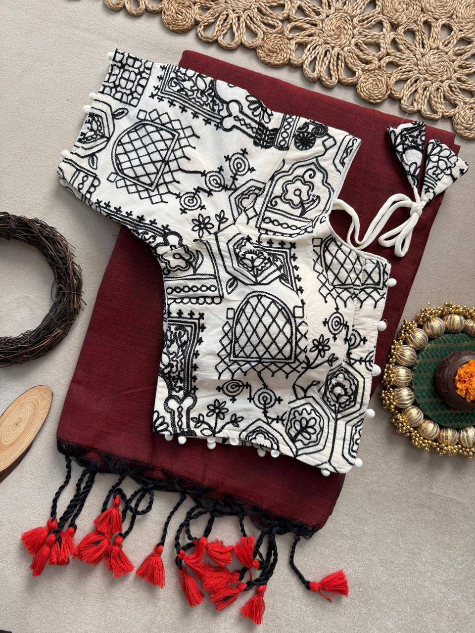 Evergreen Elegance Khadi Cotton Saree