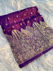 Festive Wear Dola Silk Purple Color Saree