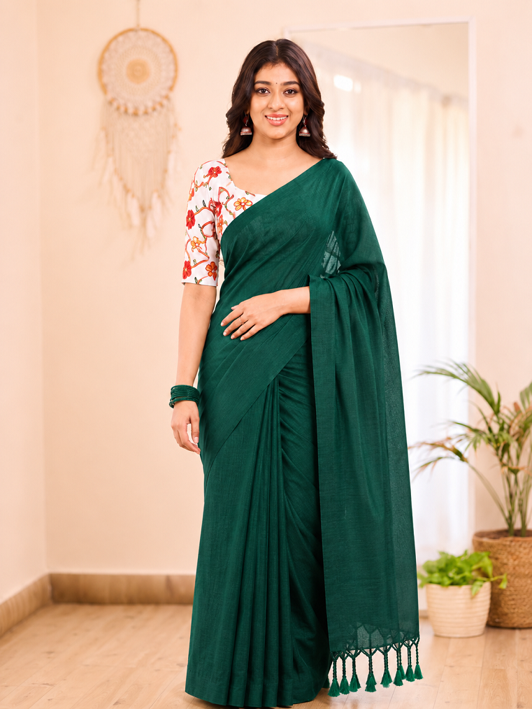 Ruby Grace Soft Cotton Saree