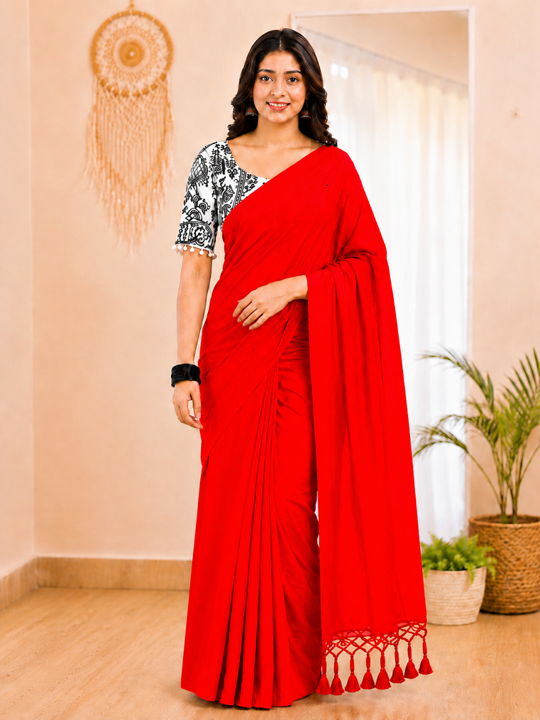 Evergreen Elegance Khadi Cotton Saree