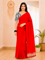 Evergreen Elegance Khadi Cotton Saree