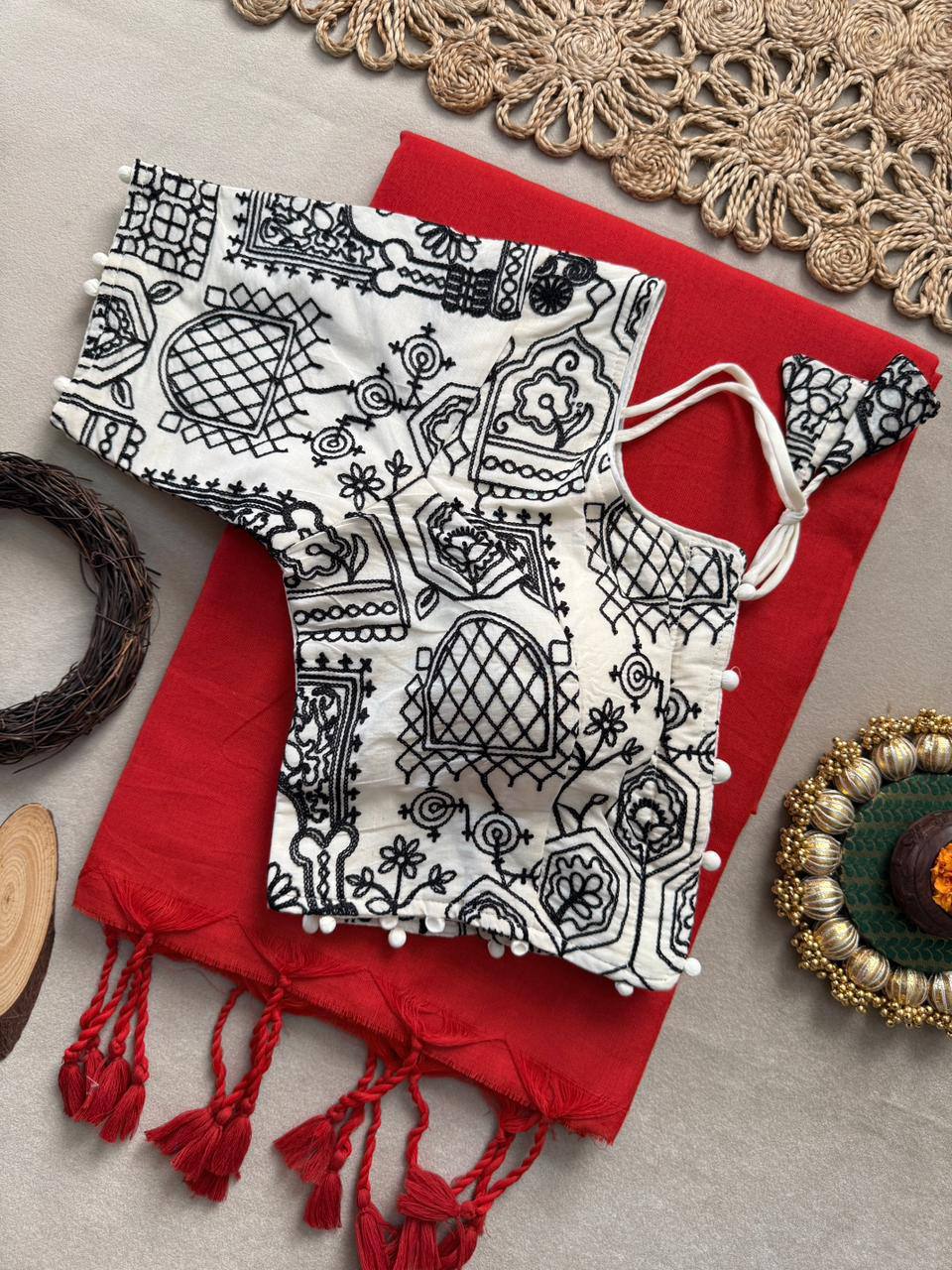 Evergreen Elegance Khadi Cotton Saree