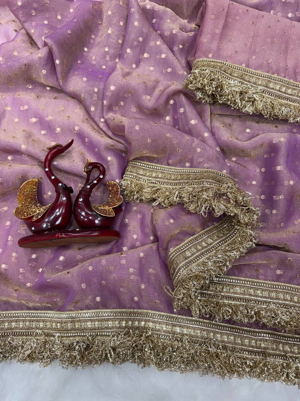 Elegant Lace Weave Saree