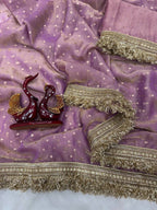 Elegant Lace Weave Saree