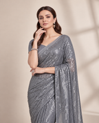 Sparkle Bollywood Georgette Saree with Bangalore Silk Blouse