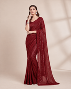 Sparkle Bollywood Georgette Saree with Bangalore Silk Blouse