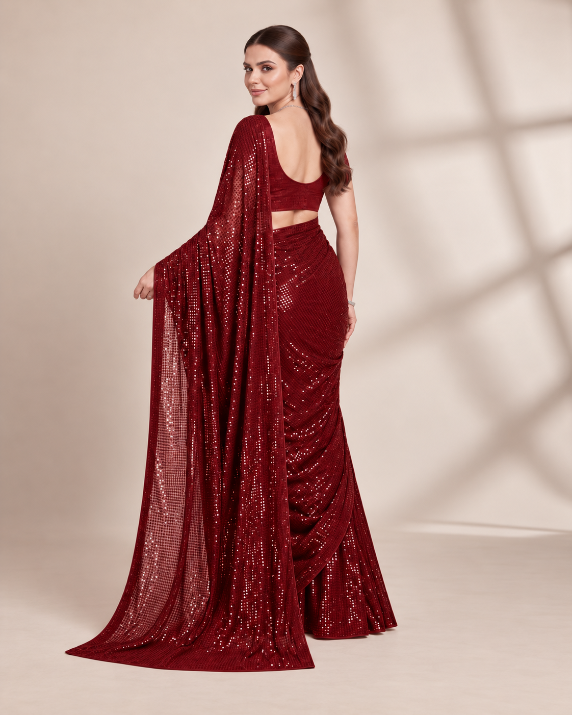 Sparkle Bollywood Georgette Saree with Bangalore Silk Blouse