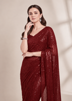 Sparkle Bollywood Georgette Saree with Bangalore Silk Blouse