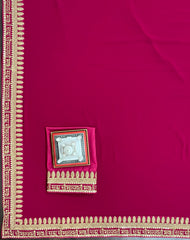 Awesome Georgette Pink Color Saree