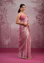 Fantastic Glitter Dori Work Pink Color Saree