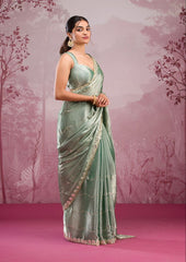Fantastic Glitter Dori Work Perrot Color Saree