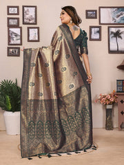 Attractive Tissue Silk Green Color Saree
