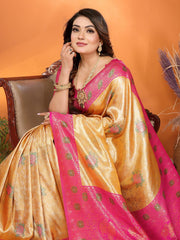 Marriage Special Banarasi Paithani Mustard Color Saree