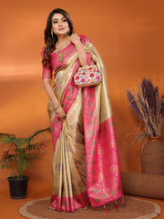 Marriage Special Banarasi Paithani Gold Color Saree