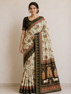 Premium Silk Blend Kalamkari Saree