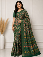 Premium Silk Blend Saree with Elegant Drape