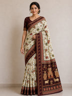 Premium Silk Blend Kalamkari Saree