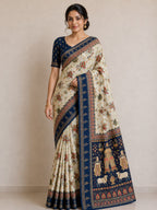 Premium Silk Blend Kalamkari Saree
