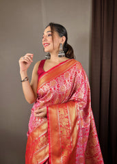 Classic kanjivaram Silk Pink Color Saree