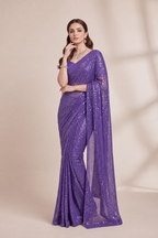 Sparkle Bollywood Georgette Saree with Bangalore Silk Blouse