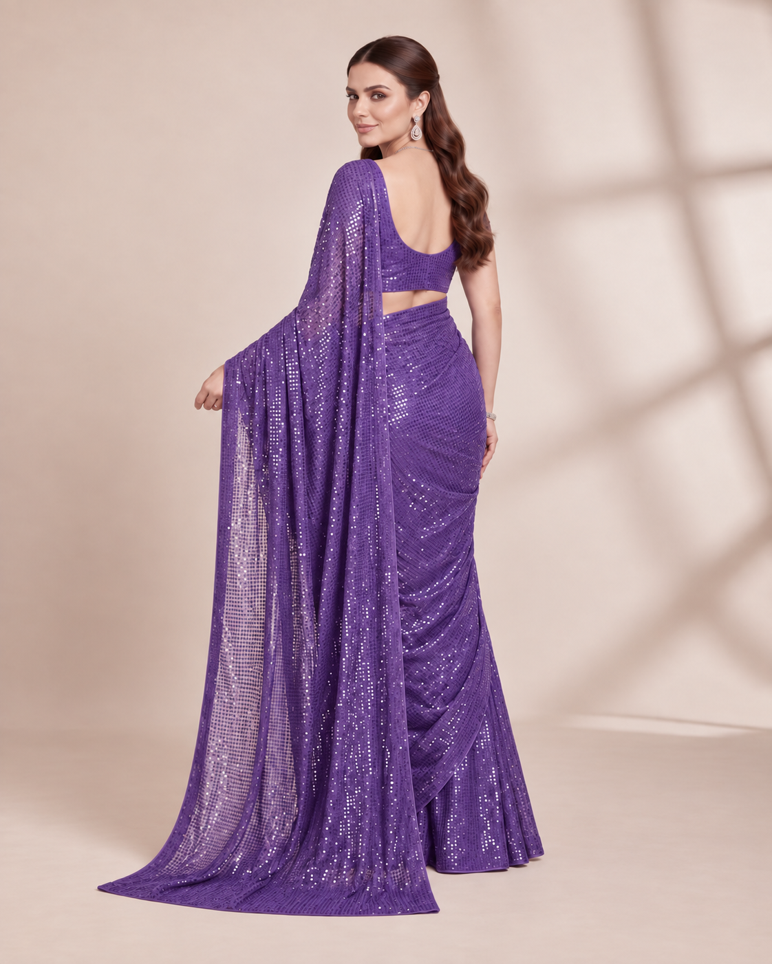 Sparkle Bollywood Georgette Saree with Bangalore Silk Blouse