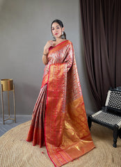 Classic kanjivaram Silk Red Color Saree