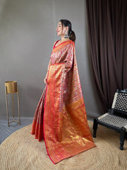 Classic kanjivaram Silk Red Color Saree