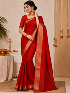 Elegant Pure Ho Silk  Zari Border Saree